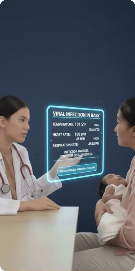 Calendar with menstrual tracking items