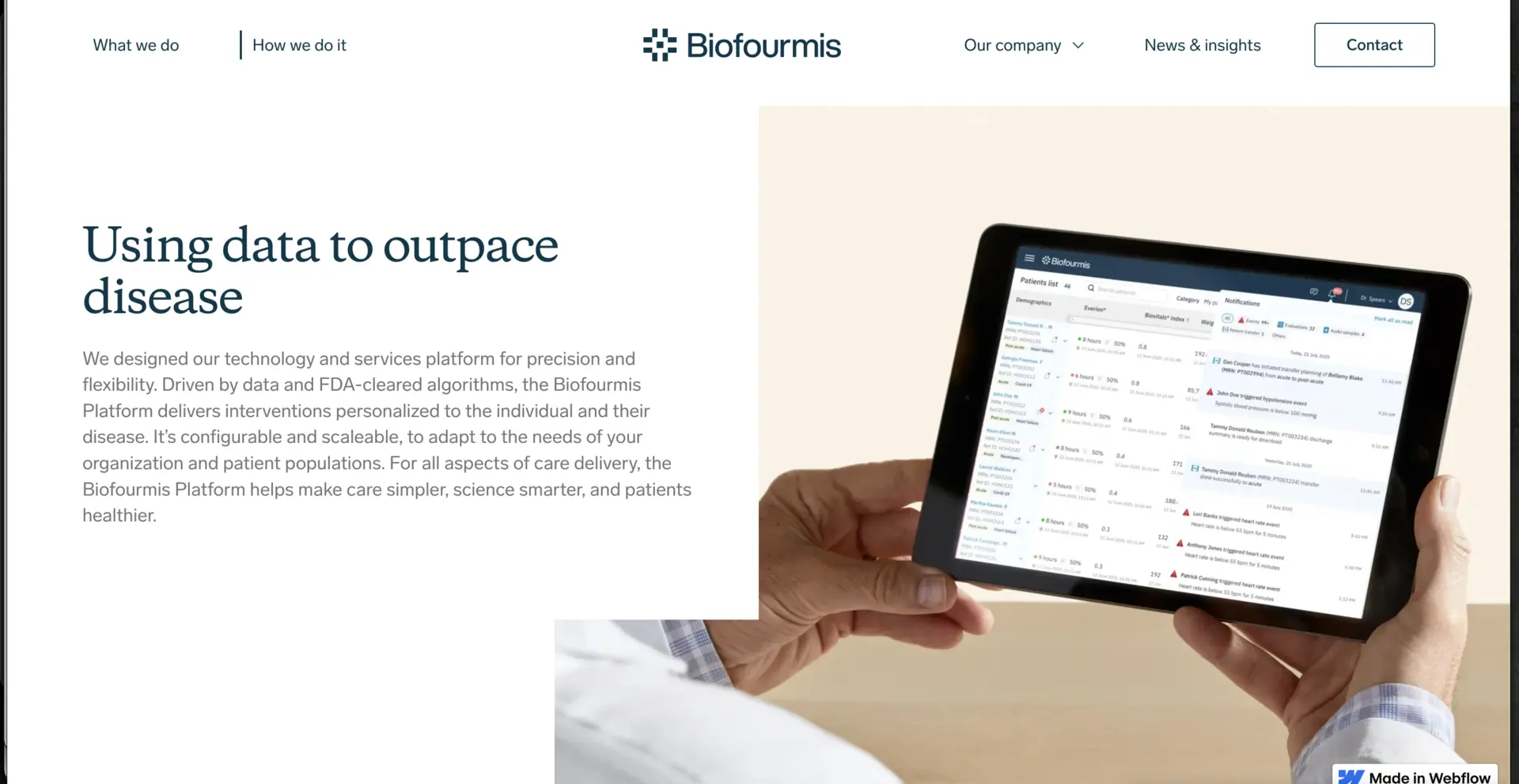 Biofourmis Biovitals Platform