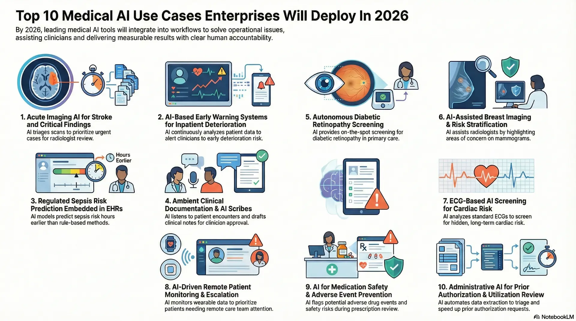 Top 10 Medical AI Use Cases Enterprises Will Deploy in 2026