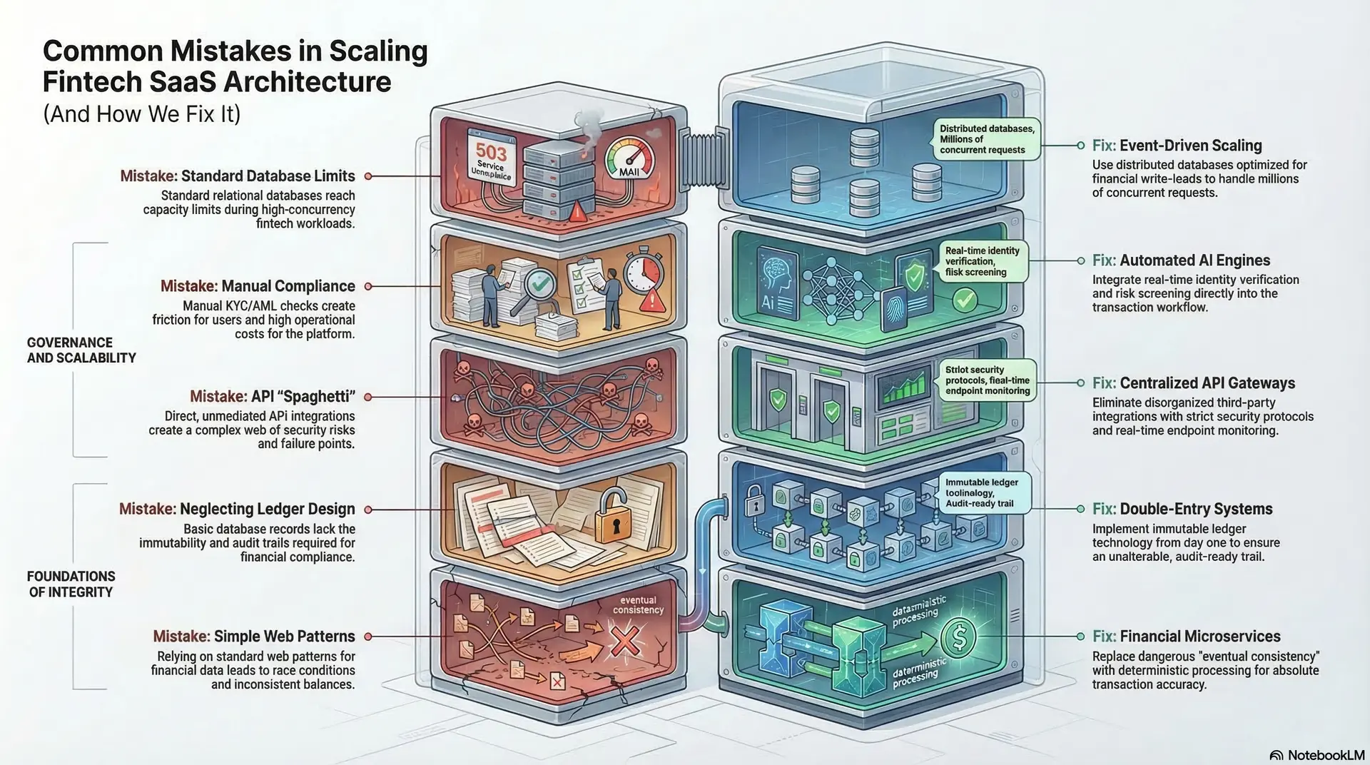 Common Mistakes In Scaling Fintech SaaS Architecture