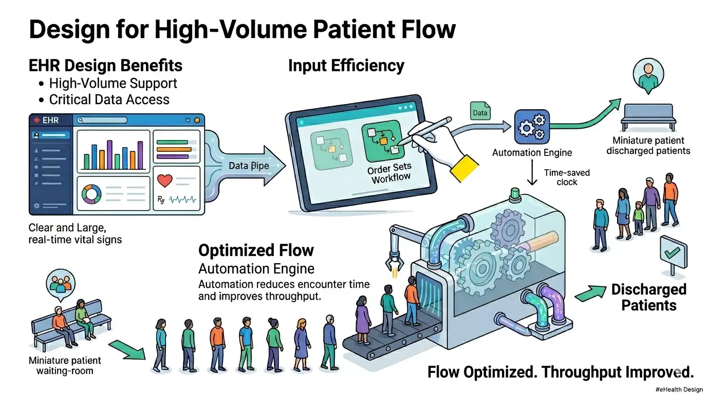 How to Design for High-Volume Patient Flow in EHR Systems?