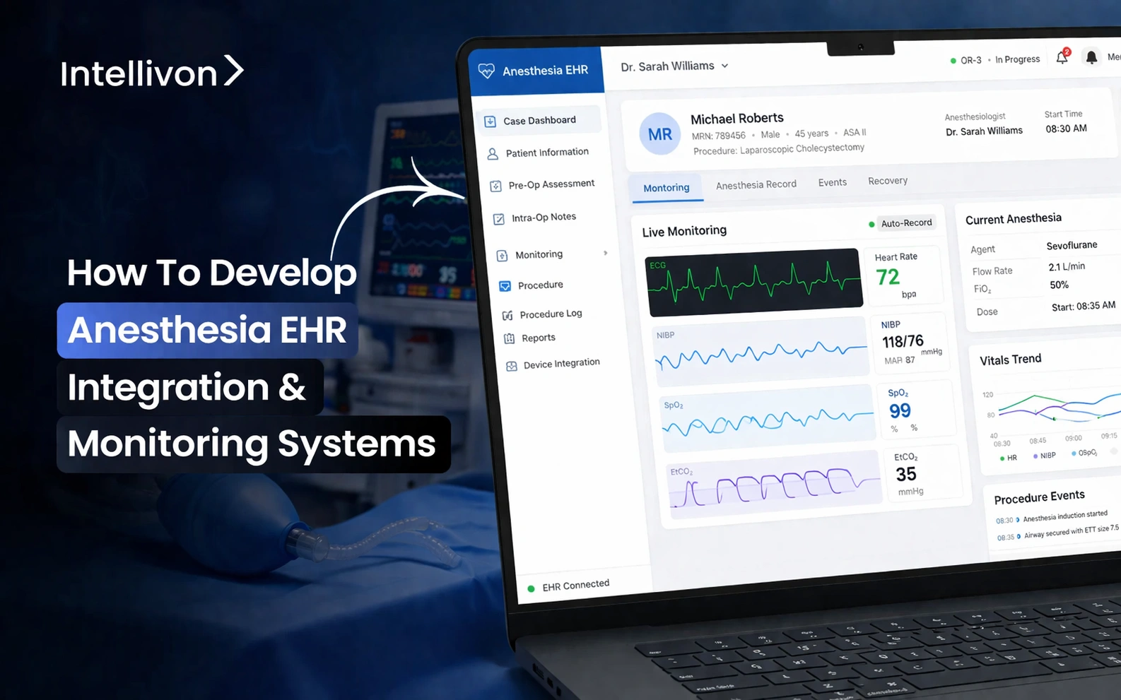 anesthesia EHR monitoring system development