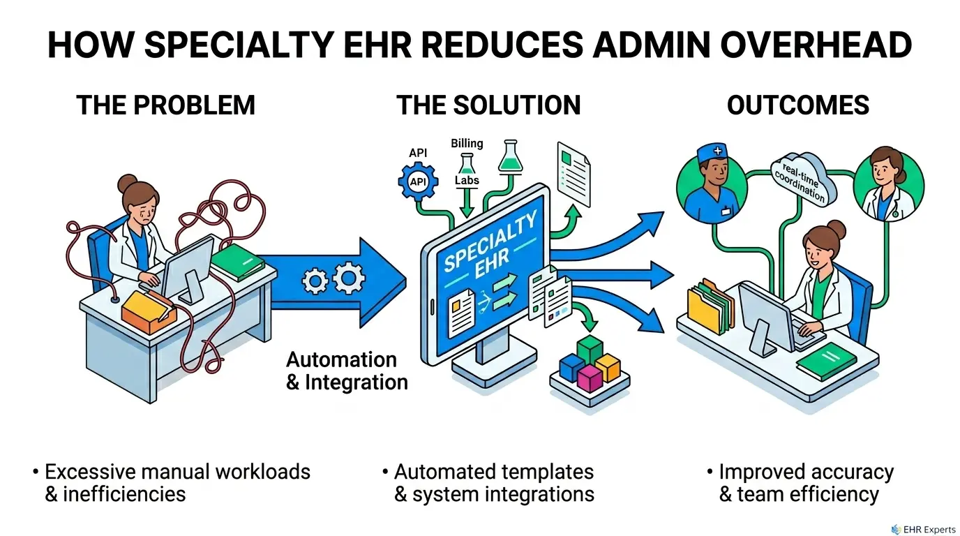 How Specialty EHR Software Reduces Admin Overhead?
